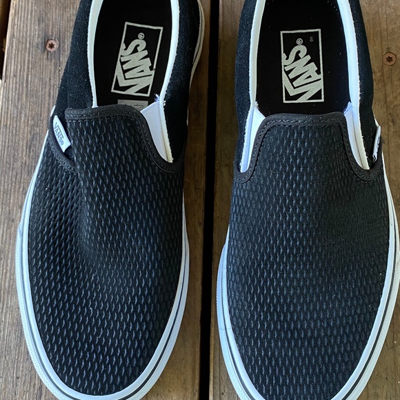 Vans Black Embossed Suede Slip On - Picture 3 of 4